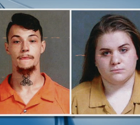 James Shirah and Savahna Collier mugshot - bride and groom